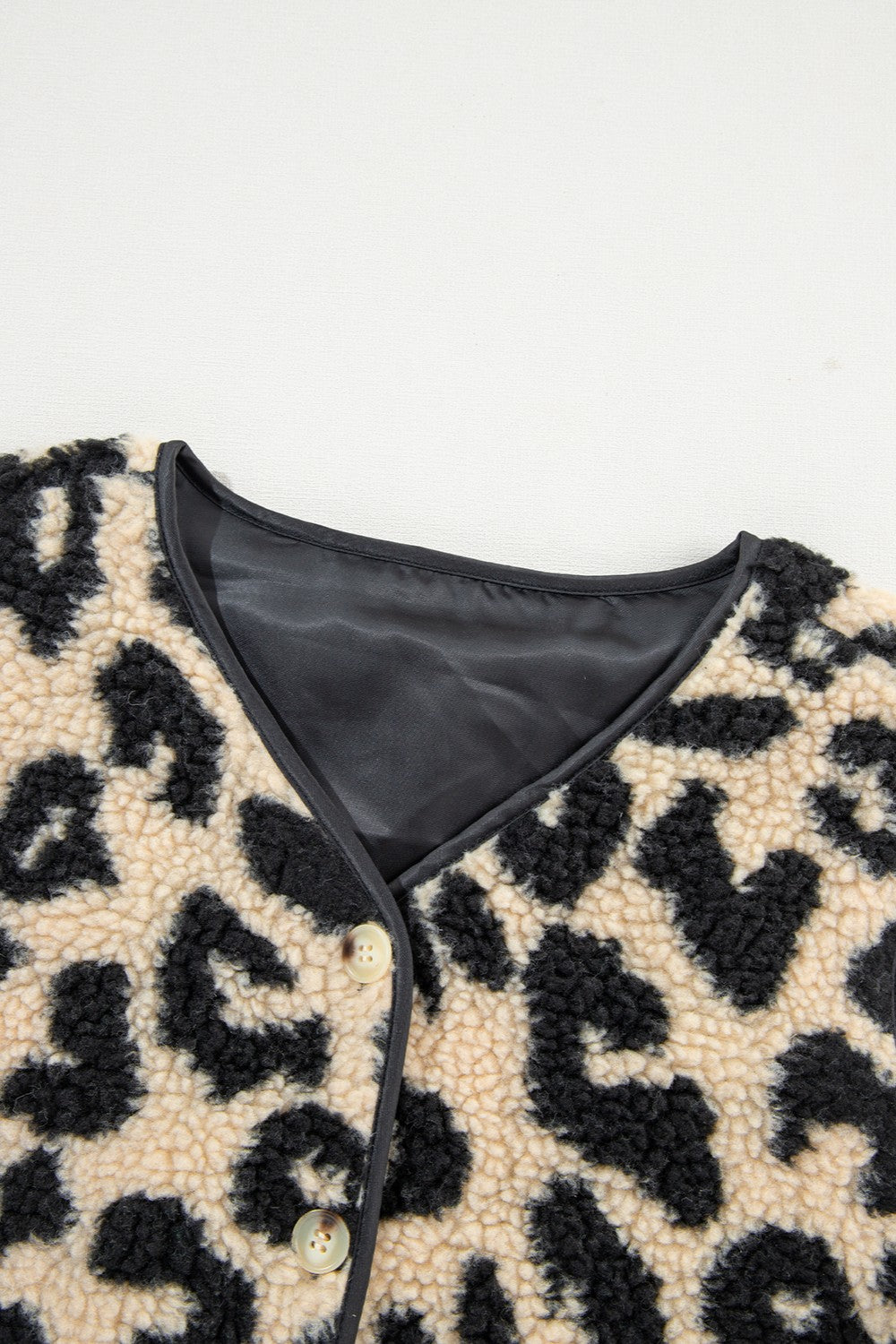 Leopard Button Up Vest Coat