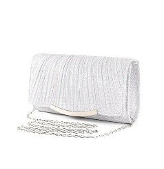 Glitter Shoulder Bag with Chic Lock Closure