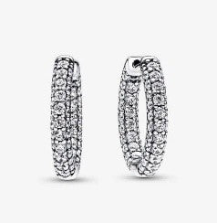 Timeless Sterling Silver Circle Earrings with Sparkling Zircon