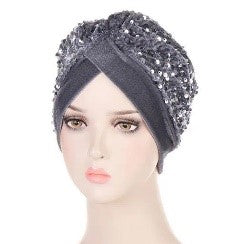 Stylish Multi-Color Flannel Turban Cap with Embroidered Design