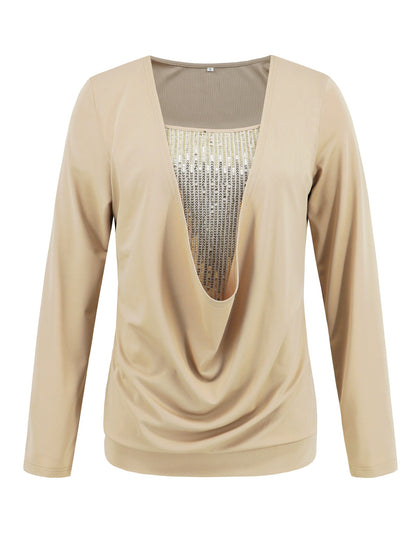 Sequin Long Sleeve Top